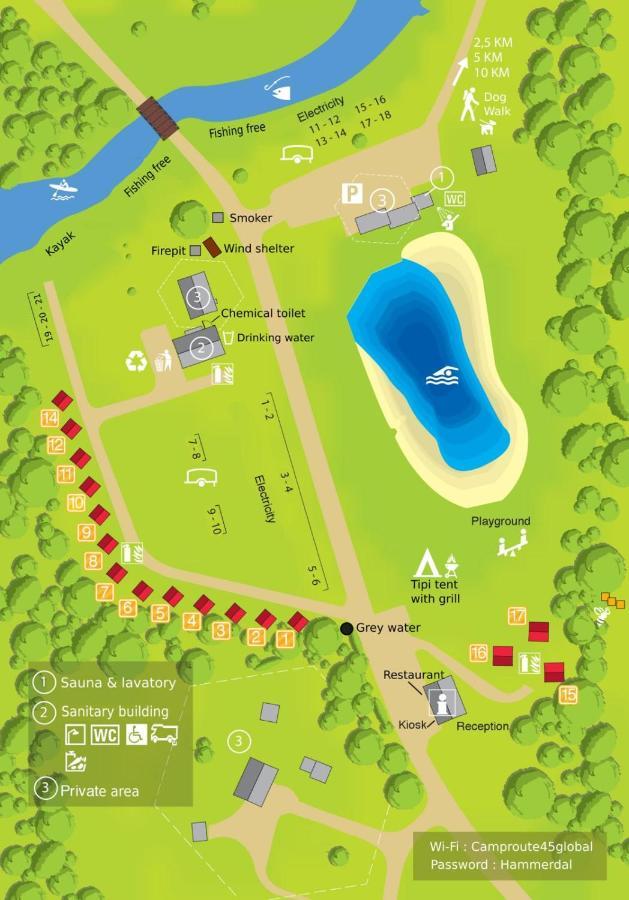 Camp Route 45 Hotel Hammerdal Kültér fotó